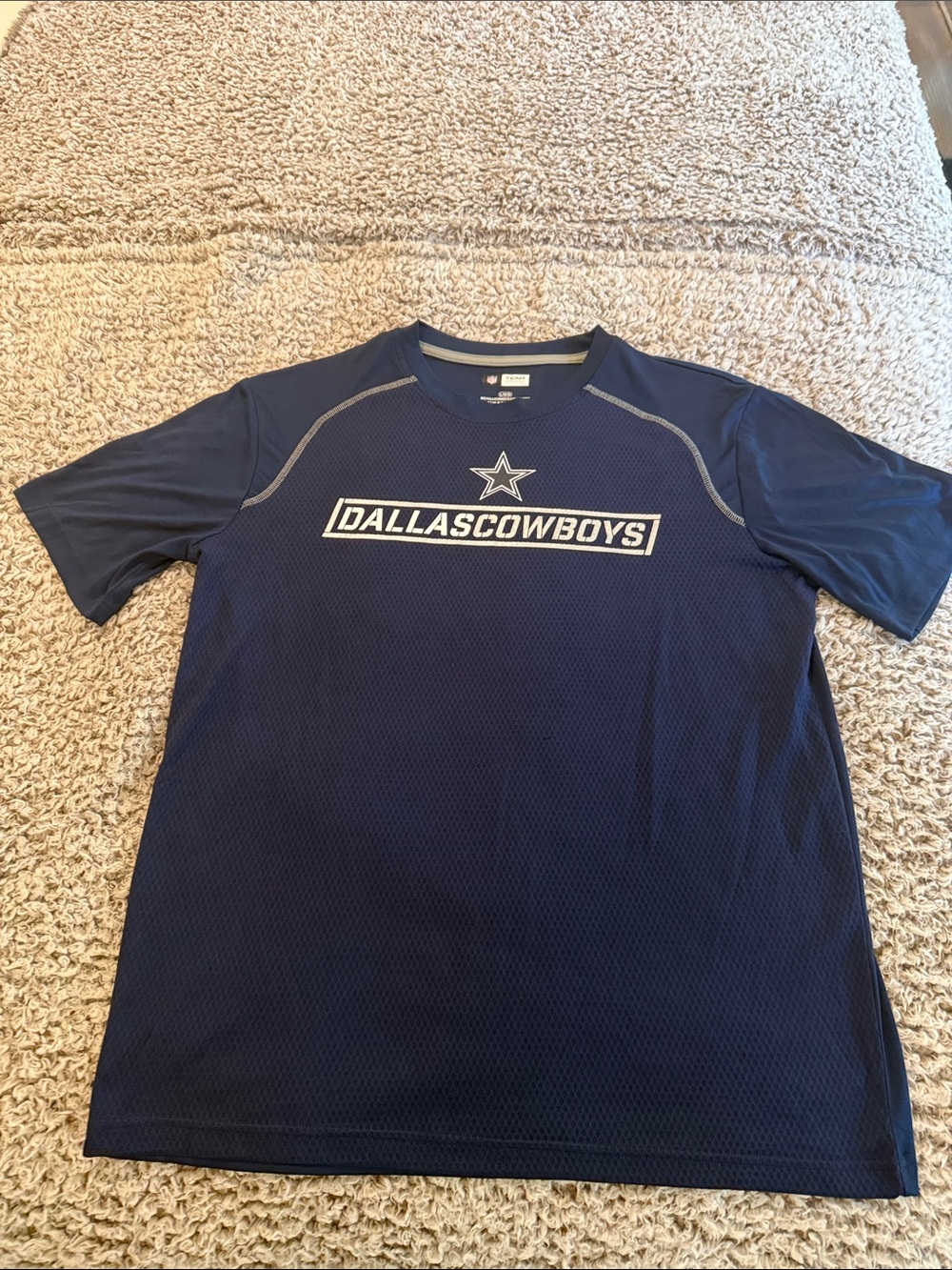 NFL Dallas Cowboys Navy and Silver Performance Tee